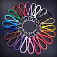 Leather Car Key Ring Keychains Keychain Leather Braided Woven - 10pcs Leather - Aliexpress