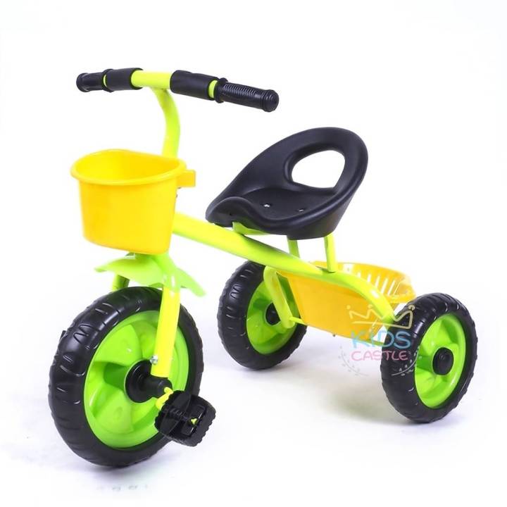 toyswonderland-รถจักรยานสามล้อ-สำหรับเด็ก-มีตะกร้าหน้ารถและกระบะใส่ของ