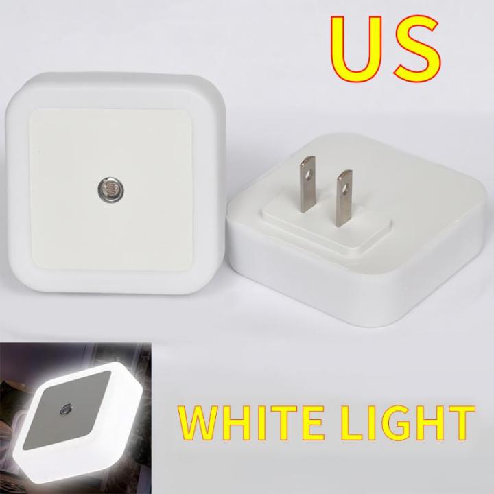 โคมไฟไฟ LED กลางคืนตัวควบคุมเซ็นเซอร์แสงขนาดเล็ก110-240V โคมไฟปลั๊กอังกฤษอเมริกาสำหรับเด็กไฟห้องนอนห้องนั่งเล่น