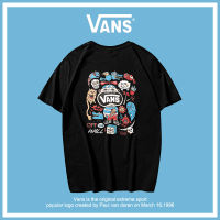 【คุณภาพสูง】Vans Wansine เสื้อยืดลําลองสําหรับผู้ชายผู้หญิงผ้าฝ้ายแขนสั้นเหมาะกับการวิ่งเล่นกีฬา