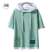 D&amp;BE  DENGBO 2020 เสื้อฮู้ด Tเสื้อผู้ชายผ้าฝ้ายแขนสั้นแฟชั่นสำหรับฤดูร้อน