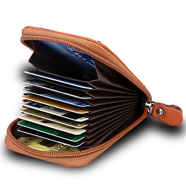 credit-wallet-zip-case-lady-men-card-pocket-holder-unisex-leather