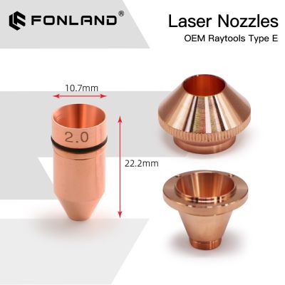 Fonland Bullet Laser Nozzle Caliber 0.8-4.0 For Lasermech Fiber Cutting Machine Head Jet With Raytools Lid Base OEM Replacement