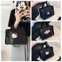 Kuromi Tas Kosmetik Kt กระเป๋าเครื่องสำอางไนลอนการ์ตูนแมวกล่องเก็บเครื่องสำอางหวานกระเป๋าใส่เครื่องสำอางค์เด็กผู้หญิง