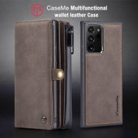 เคสโทรศัพท์กันกระแทก เคสหนังฝาพับ CaseMe Samsung Galaxy Note 20 Ultra Note20 Ultra Note20Ultra 5G Card Slots Phone Case PU Luxury Multifunction Leather Wallet Casing Business Slot Magnetic Flip Cover