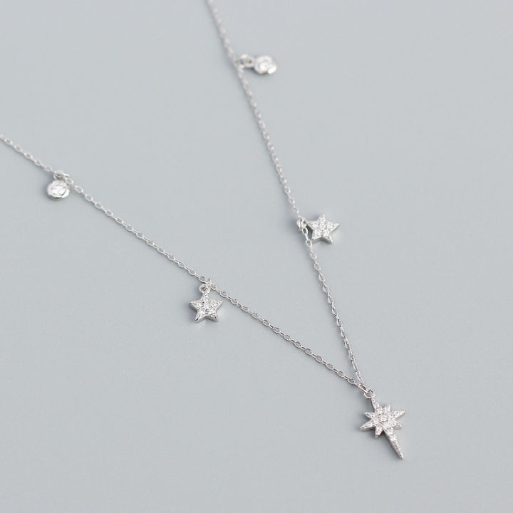 925-sterling-silver-necklaces-gift-for-womens-minimalist-boho-personalized-luxury-design-star-inlaid-diamond-fine-jewellery