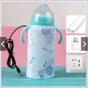 Túi ủ bình sữa thông minh có dây cắm sạc USB giữ nhiệt làm nóng bình sữa-
