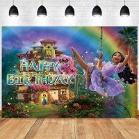 Disney Custom Encanto Isabella Magic Birthday Party Decoration Backdrops Vinyl Cloth Baby Shower Kids Photography Background