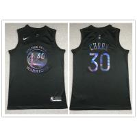 【10 Styles】 Golden State Warriors No. 30 Curry Black Rainbow Basketball Jersey T52N