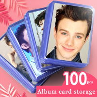 100pcs B8 Hard Plastic Sleeve Small Card Collection Bag Idol Photo Storage Album Protective Sleeve Anti-folding Card Bag