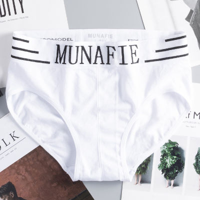 MUNAFIE Fierce MAN Mens briefs ice silk fierce mens waist short triangle briefs กางเกงในชายทรงสามเหลี่ยมเอวสูงแบบสั้น ระบายอากาศสำหรับนักเรียน