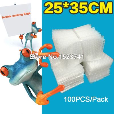 【cw】 100PCS 250x350mm Plastic Wrap Envelope Packing PE clear bubble bag Shockproof double film