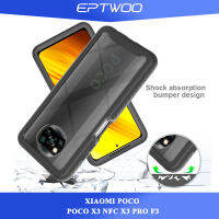 EPTWOO สำหรับ Xiaomi Mi POCO X3 NFC เคสโทรศัพท์ปลอกกันกระแทกเคสป้องกันแบบไฮบริดเคส TPU ป้องกันการกระแทกทหาร Hard ฝาหลัง XKSF-01