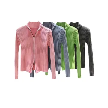 Double zipper online cardigan