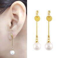 UnicoRing Imitation Pearls Earring Gold Plate Real Gold-Plated Not Sensitive Party Night Club Fine Jewelry Set