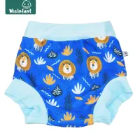 WizInfant Infant Children Leakproof Swimming Diapers Newborn Baby High Waist SwimTrunks Cartoon Printed Cloth Diaper Cloth Diapers