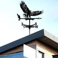 สวน Weather Vane ฟาร์มทิศทางลมสแตนเลสตัวบ่งชี้ฉาก Professional เครื่องมือวัด Garden Yard ยุโรปสไตล์