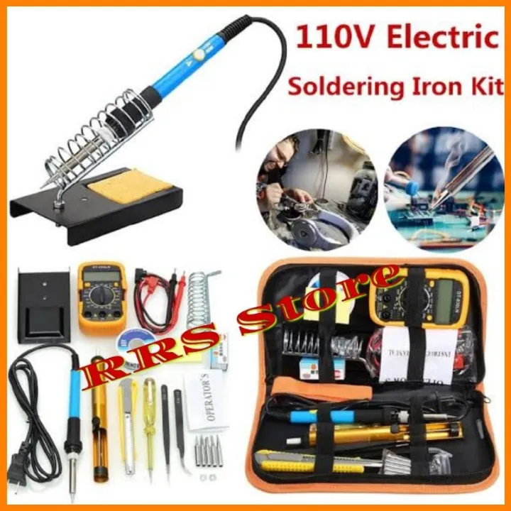 PAKET SOLDER LENGKAP Soldering Iron Tool Kit 110V 60W 933 peralatan yang berkualitas dan
