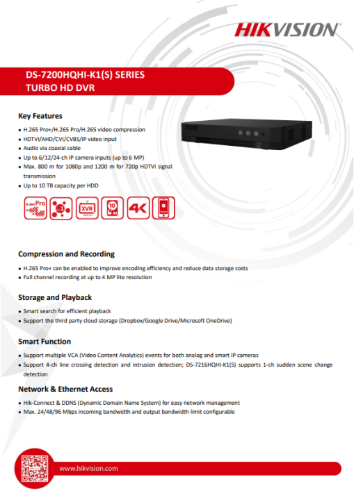 hikvision-ชุดกล้องวงจรปิด-4-ตัว-ความคมชัด-2mp-บันทึกเสียง-เครื่องบันทึก-hard-disk-พร้อมอุปกรณ์สำหรับการติดตั้งครบชุด-สินค้าพร้อมส่ง