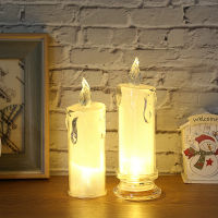 Flameless Tea Lights Battery Operated Acrylic Electric Candle Ornaments Home Decoration For Bedroom Study Night Light Table Lamp