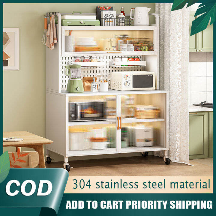 GUGA kitchen storage rack organizer dustproof storage carbon