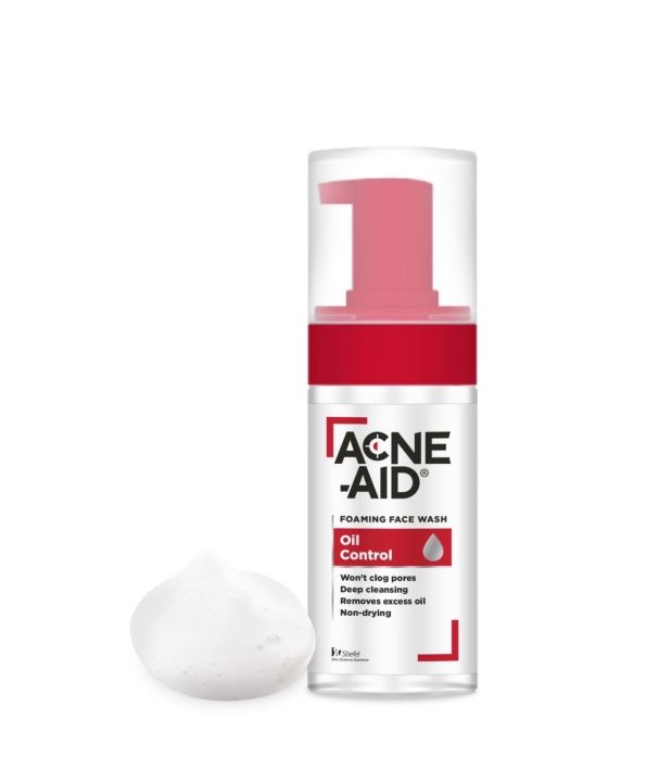 acne-aid-foaming-face-wash-100ml-โฟมล้างหน้าสำหรับผิวมัน-ลดการเกิดสิว-ลดผิวมัน-ใช้ความชุ่มชื้นกับผิว