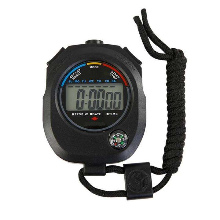 Professional Stopwatch Sports Chronograph Timer Clock Calendar Fitness ...