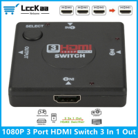 มินิ3พอร์ต HDMI Switch 3อินพุต1เอาต์พุตหญิงหญิง HDMI Switcher Splitter กล่องตัวเลือกสำหรับ HD 1080P VIdeo Switcher