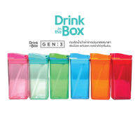 Drink in the box Gen3 ขนาด 12oz. สีนีออน กระติกน้ำเด็ก กระบอกน้ำเด็ก ไทรทัน เอียงไม่หก ตกไม่แตก ถอดล้างได้ทุกส่วน