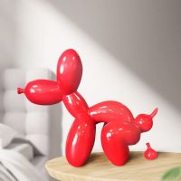 Resin Balloon Dog Poo Figurines Interior Funny Luxury Animal Statue Home Living Room Tabletop Decor Object Collection