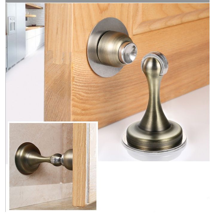 Stainless Steel Magnetic Door Stops Noiseless Door Holder Stopper ...