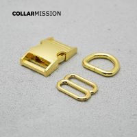 Metal Buckle (Metal Buckle+ Adjust Buckle+ D Ring)For Backpack 20mm Webbing Yellow Gold Accessory DIY Handmade Pet Collar leash Bag Accessories