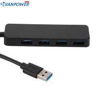 ตัวขยายพอร์ต4พอร์ต3.0 USB แบบบางพิเศษ Splitter ความเร็วสูง Usb3.0แบบพกพาปลั๊กแอนด์เพลย์สำหรับอะแดปเตอร์คอมพิวเตอร์แล็ปท๊อปเดสก์ท็อป Pc