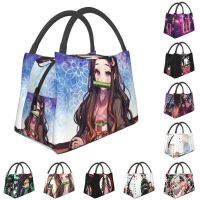 【YOYO Household Products】 Custom Nezuko Demon Slayer Lunch Bag Women Warm Cooler Insulated Lunch Box For Office Travel