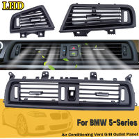 ABS รถด้านหน้าแถวลมซ้ายศูนย์ขวาสำหรับ BMW 5 Series F10 F18เครื่องปรับอากาศ Vent ย่าง O Utlet แผงแผ่นรถจัดแต่งทรงผม