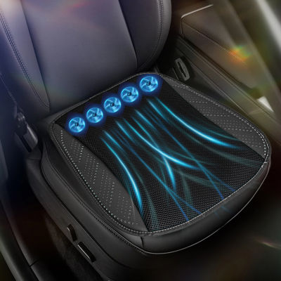 ฤดูร้อนเบาะนั่งรถยนต์ระบายอากาศระบายอากาศเก้าอี้ Pad สามเกียร์ปรับแผ่นระบายความร้อน USB Plug-In ชิ้นส่วนภายในรถยนต์