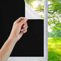 Privacy Blocking Frosted Blackout Window Film Non Adhesive Stickers Reflective Tint