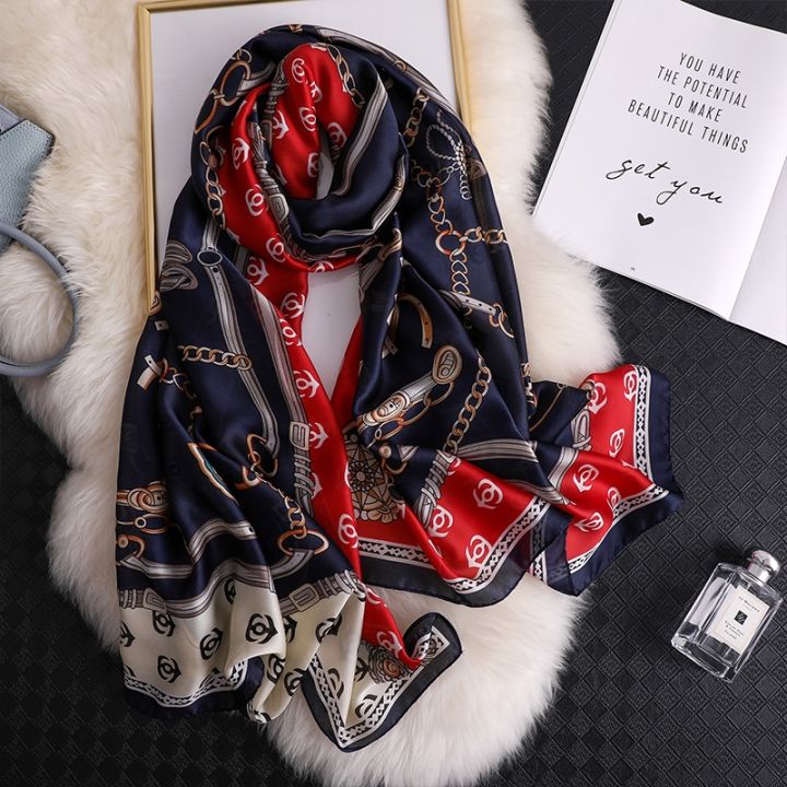 cc-๑-180x90cm-luxury-brand-new-fashion-silk-scarf-shawl-beach-headband-bandanna-wrap-muffler-foulard-hijab-female