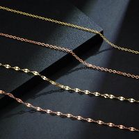 [COD] Titanium steel necklace womens gold-plated bare chain simple and versatile niche clavicle with O lip wholesale