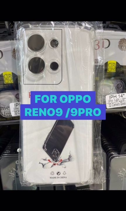 oppo-reno9-9pro-เคสใส-เคสกันกระแทก-เคสโทรศพท์-เคสtpu-เคสใสนิ่ม-คลุมกล้อง-case