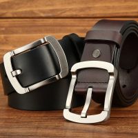 Mens fashion belts cowhide genuine leather Luxury Straps pin buckle vintage jean