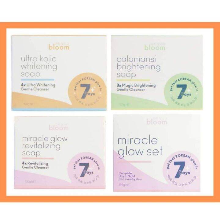 【COD】 Bloom Miracle Glow setKojic Whitening SoapRevitalizing and