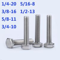 UNC 3/8 1/2 5/16 3/4 1/4-20 7/16 UNC A2-70 304 Stainless Steel American External Hexagonal Screw British External Hexagonal Bolt