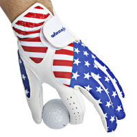 Golf Gloves American Flag Mens Left Handed Antiskid ventilation Golf gloves free shipping