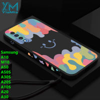 YiaMia สำหรับ Samsung Galaxy A50 A50S A30S A20S A10S A20 A30สีน้ำยิ้มกรณีโทรศัพท์ซิลิโคนนุ่มกันกระแทกฝาครอบโทรศัพท์ + เชือกเส้นเล็ก