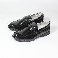 New Big And Litter Boys Shoes Slip-On Buckle Loafers Toddler Kids Formal Smart Black Patent Wedding School Shoe