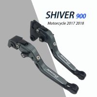 CoverFor Aprilia SHIVER 900 SHIVER900 2017 2018อลูมิเนียม CNC รถจักรยานยนต์คันโยกคลัตช์เบรกปรับพับปรับขยายได้โลหะผสม