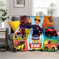 （in stock）Fireman Sam Throwing Blanket Super Soft Warm Cartoon Flannel Travel Blanket Sofa Blanket Gift（Can send pictures for customization）