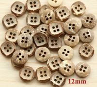 50pcs/lot Size: 12mm Natural Coconut Buttons Wooden Buttons DIY Accssories Sewing (ss-1248-720) Haberdashery