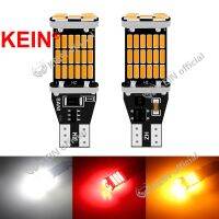 【คุณภาพสูง】KEIN ไฮไลท์ T15 ไฟถอยหลังรถยนต์ LED ไฟสำรองอัตโนมัติ 4014 45SMD เบรกรถย้อนกลับ ตัดหมอก สำหรับรถจักรยานยนต์ สีขาวคริสตัลบลู